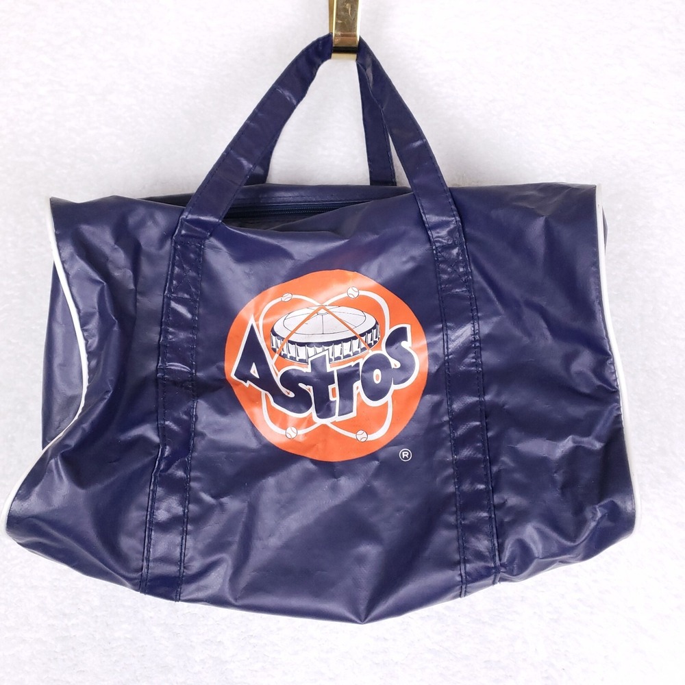 Vintage Astros Navy Blue and Orange Duffel Bag